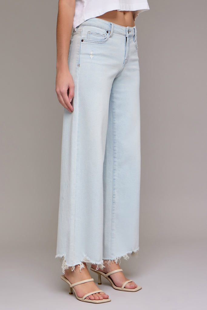 Hidden - Nori Super Light Wash 31" Mid Rise Wide Leg Jeans