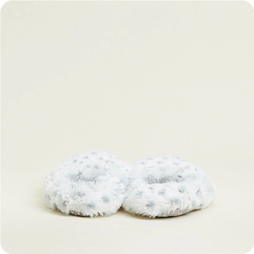 WARMIES - Snowy Dot Microwavable Slippers - Lavender Scented Heated Foot Warmers