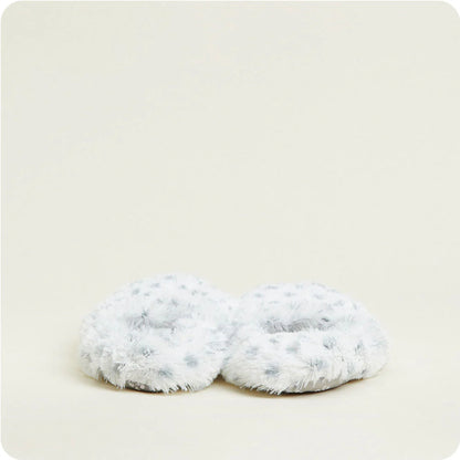 WARMIES - Snowy Dot Microwavable Slippers - Lavender Scented Heated Foot Warmers