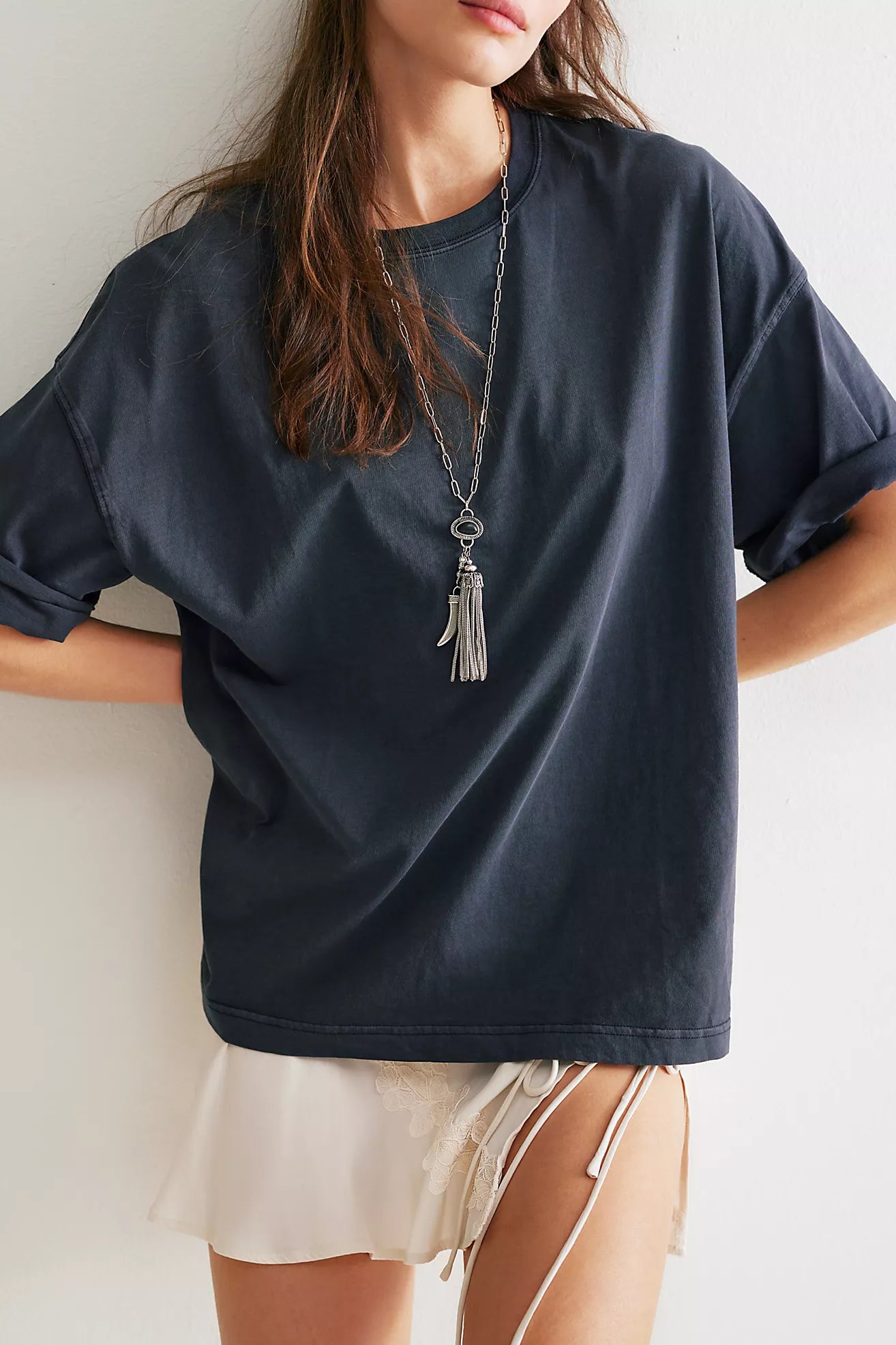 Free People - Perfect Oversized Tee - BLACK
