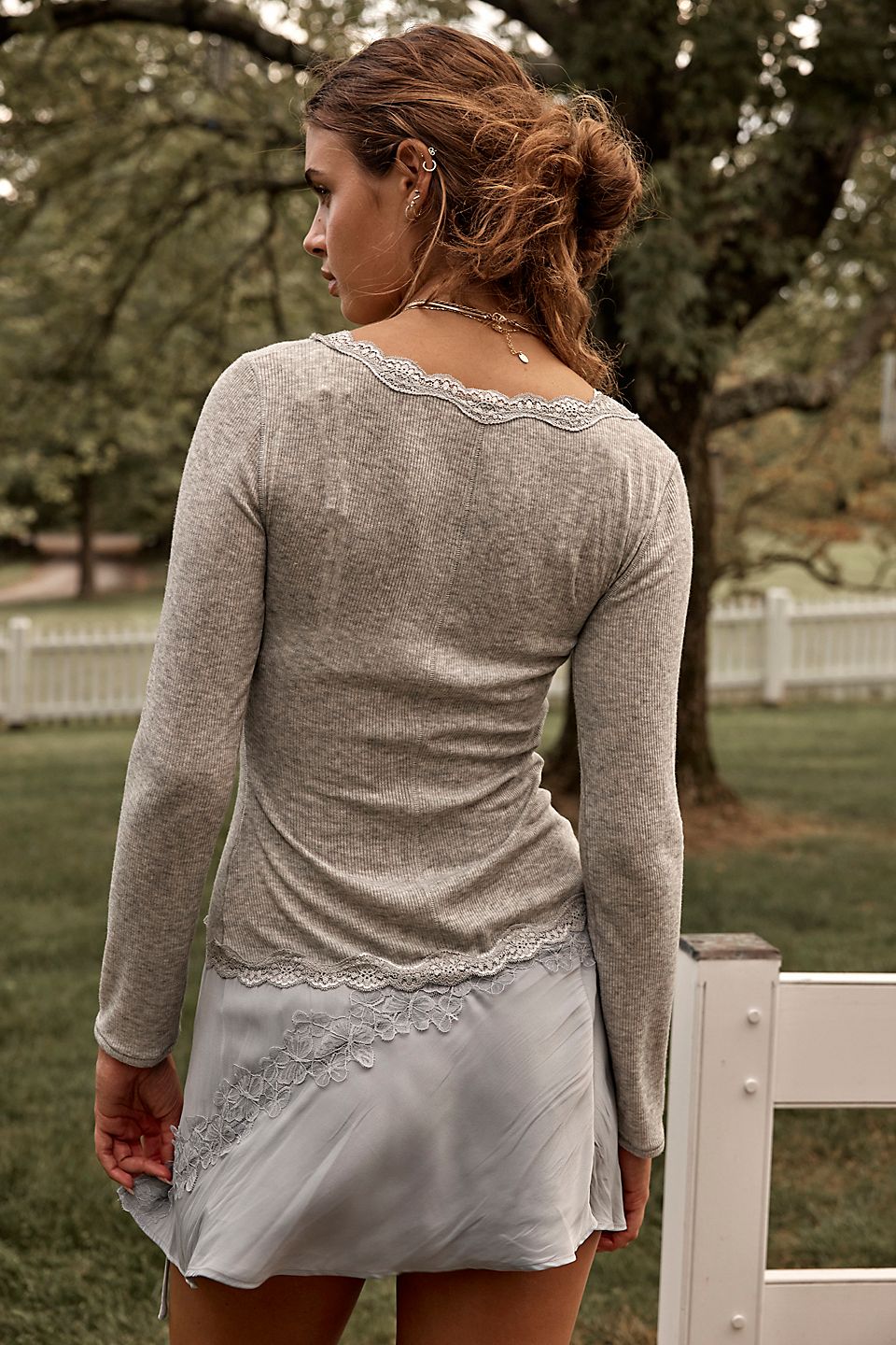 Free People - Big Love Rib Cardi - HEATHER GREY