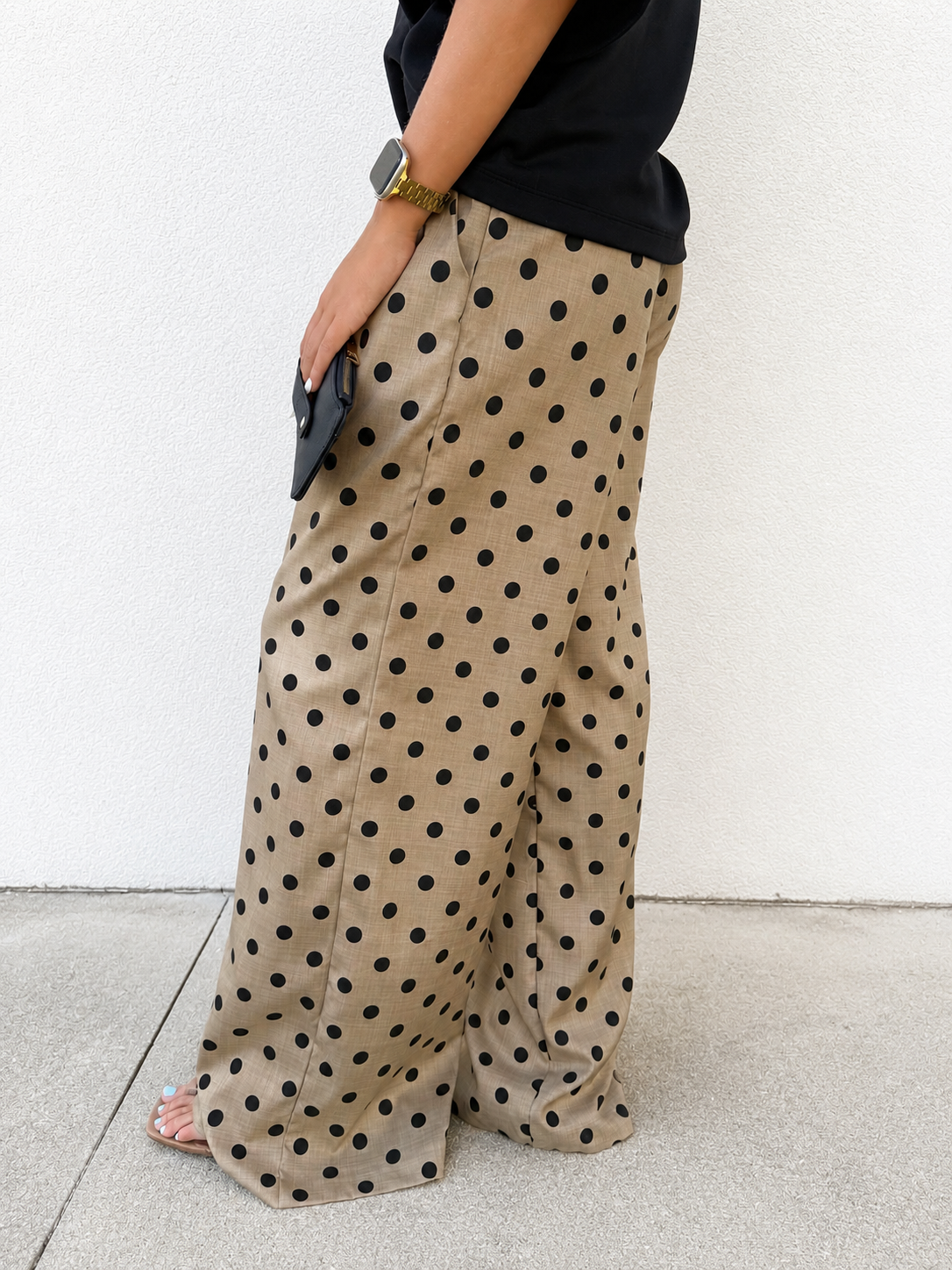 Classic Dot Wide Leg Pants