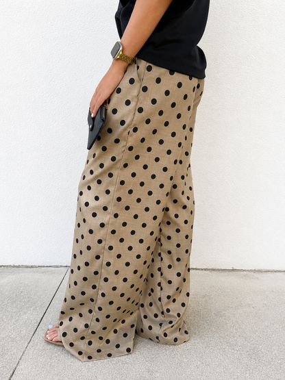 Classic Dot Wide Leg Pants