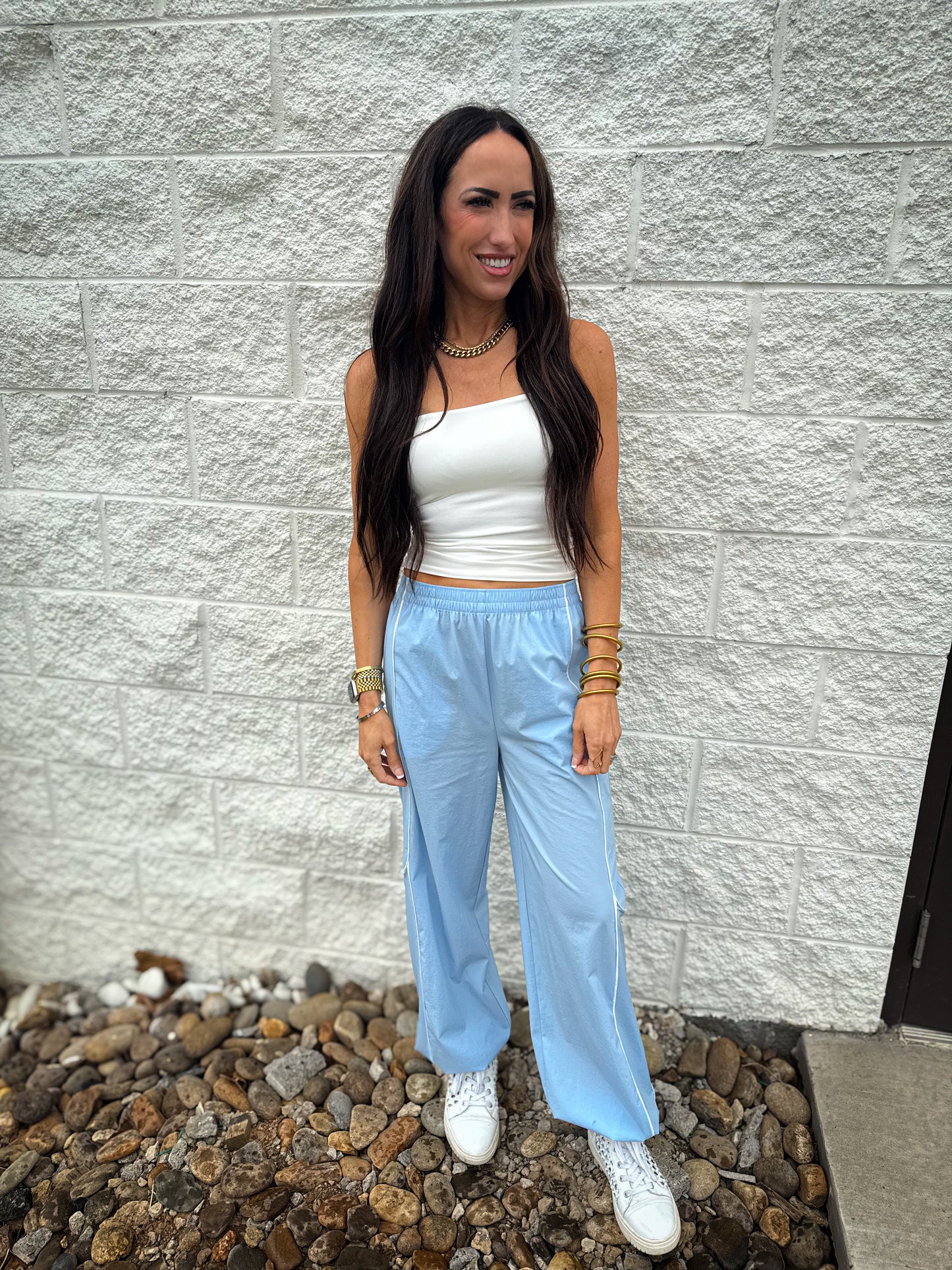 Glacier Motion Blue Track Pants