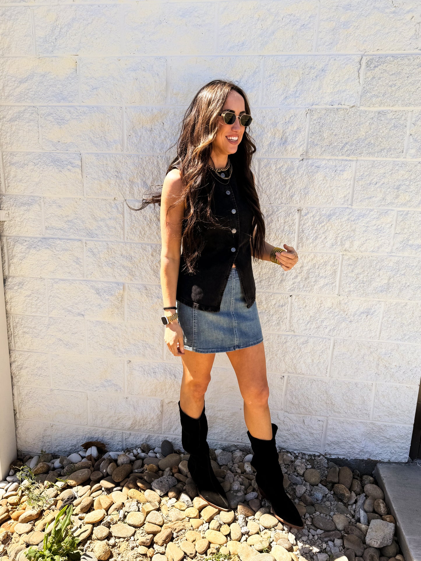 Free People - Aimee Vest - Black