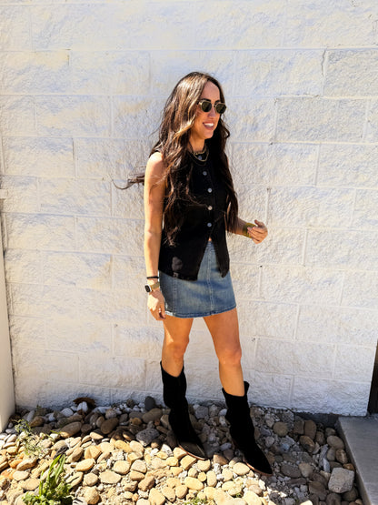 Free People - Aimee Vest - Black