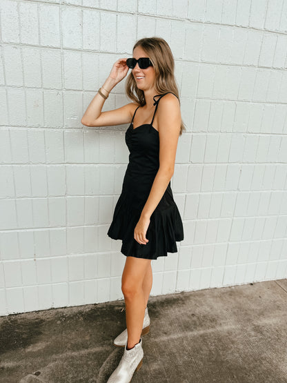 Final Score Pleated Mini Dress