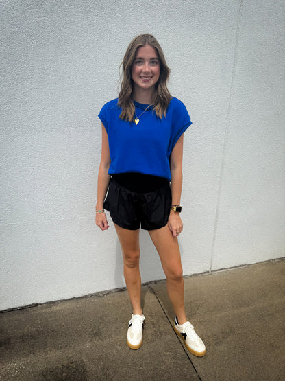Royal Blue Skies Boxy Top
