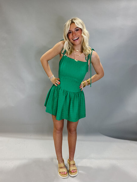Flirty But Innocent Kelly Green Dress