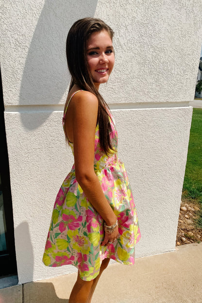 Floral Flirtations Mini Dress