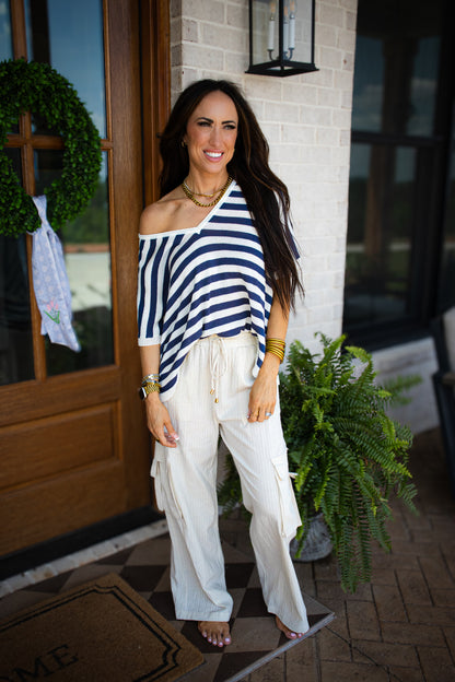 Ocean Escape Linen Cargo Pants