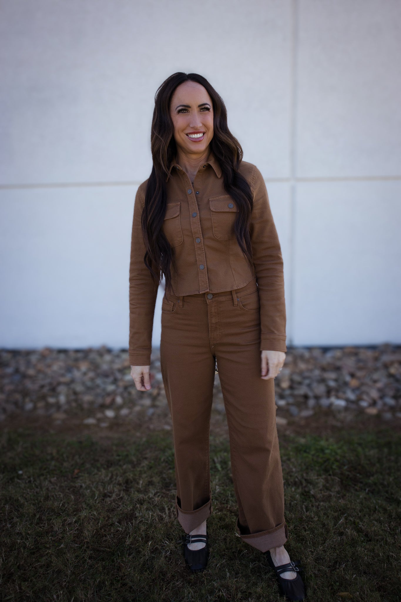 Hidden - Logan Tawny Stretch High Rise Relaxed Dad Jean