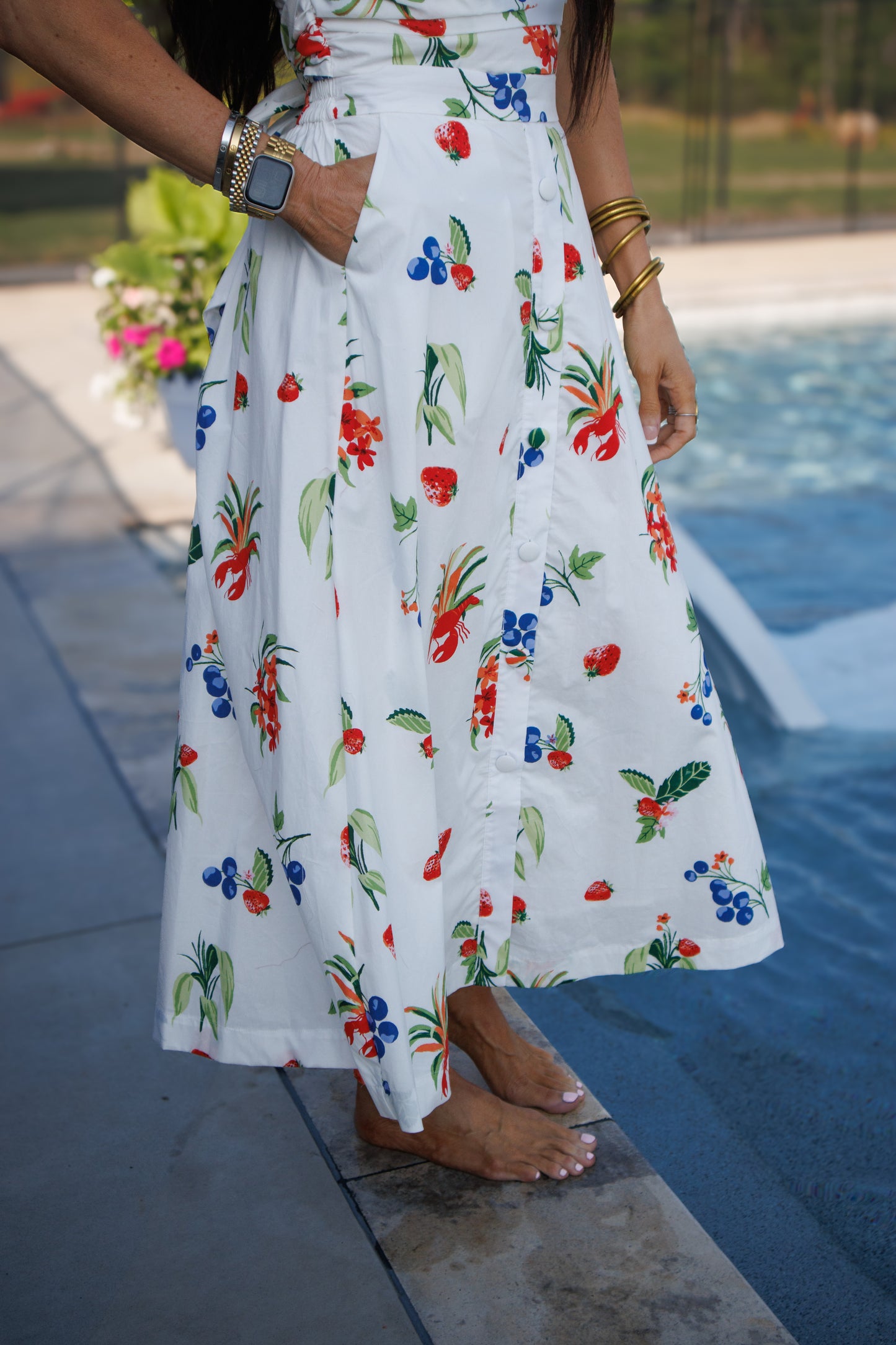 Tropic Twist Midi Skirt
