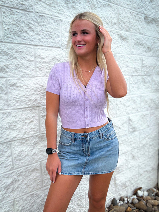 Free People - Cassie Cardi - VEILED PINK - (LAVENDER)