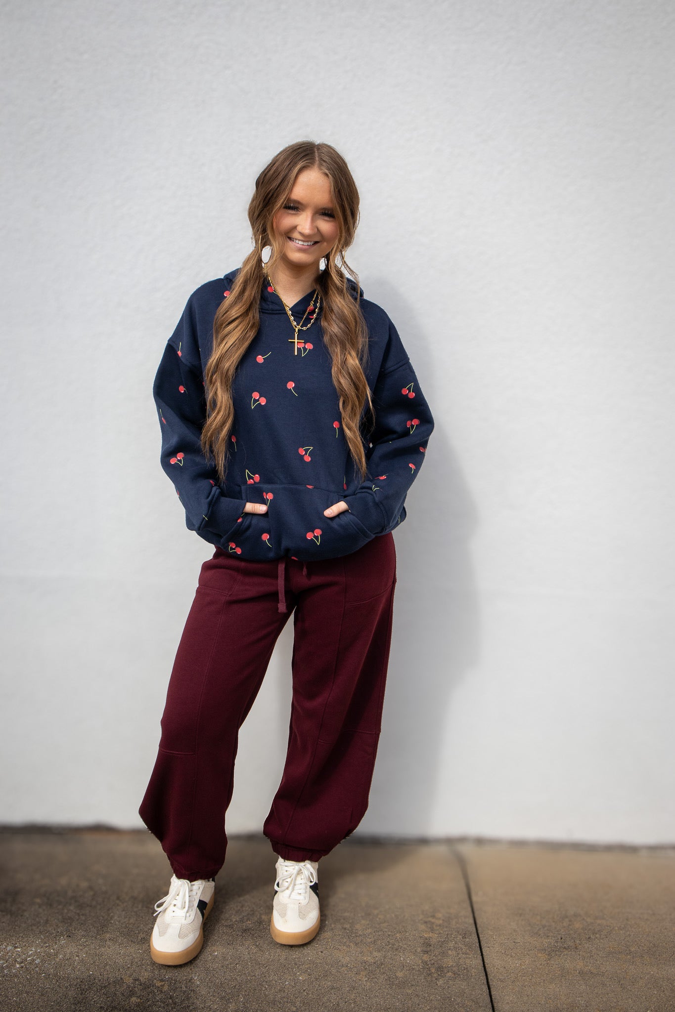 Weekend Barrel Fleece Joggers - DARK CHERRY