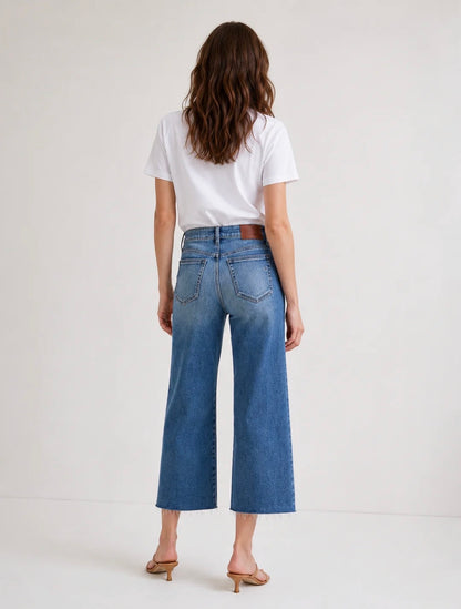 Hidden - Logan Medium Wash Mid Rise Petite Dad Jeans