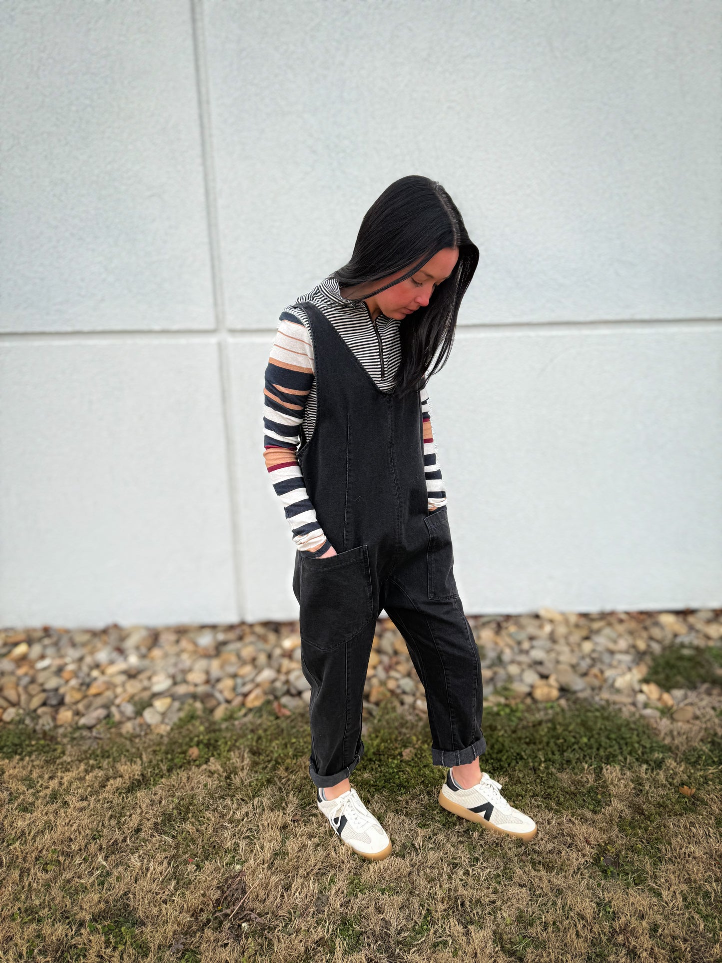 Free People - High Roller Jumpsuit - MINERAL BLACK