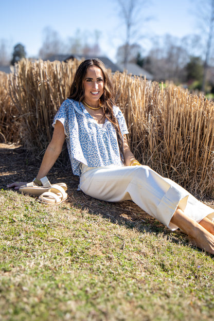 Free People - Truly Yours Printed Blouse - IVORY COMBO - DAISY