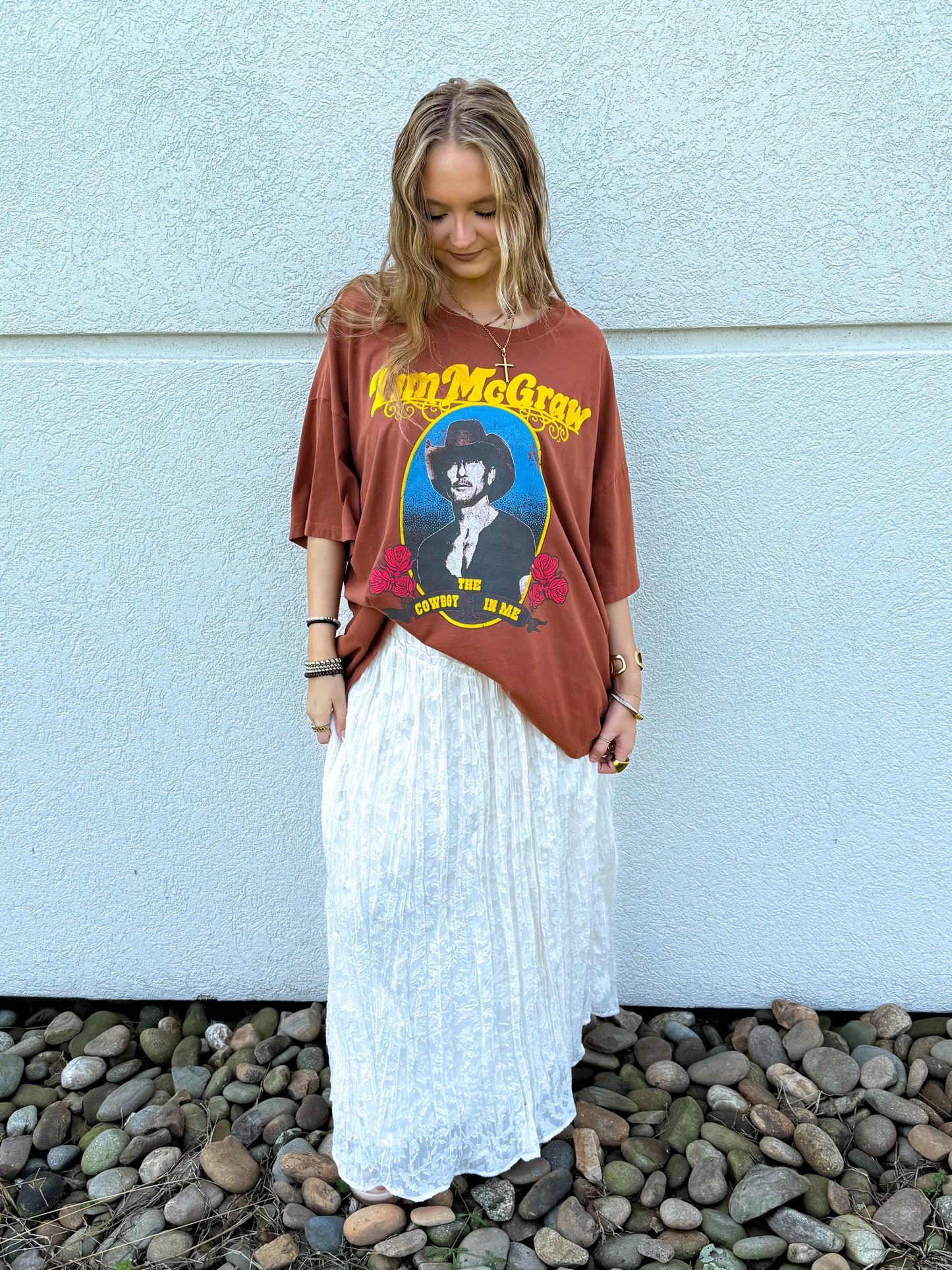 Lace Dreams Maxi Skirt - IVORY