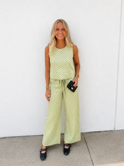 Pistachio Polka Dot Two Piece Set