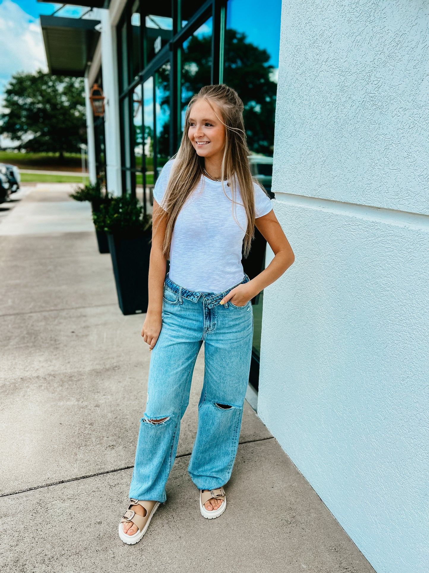 Hidden - Logan Fold Over Waistband Jean