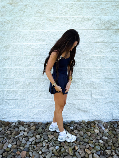 Free People - Swing Of Things Colorblock Skortsie - NAVY COMBO