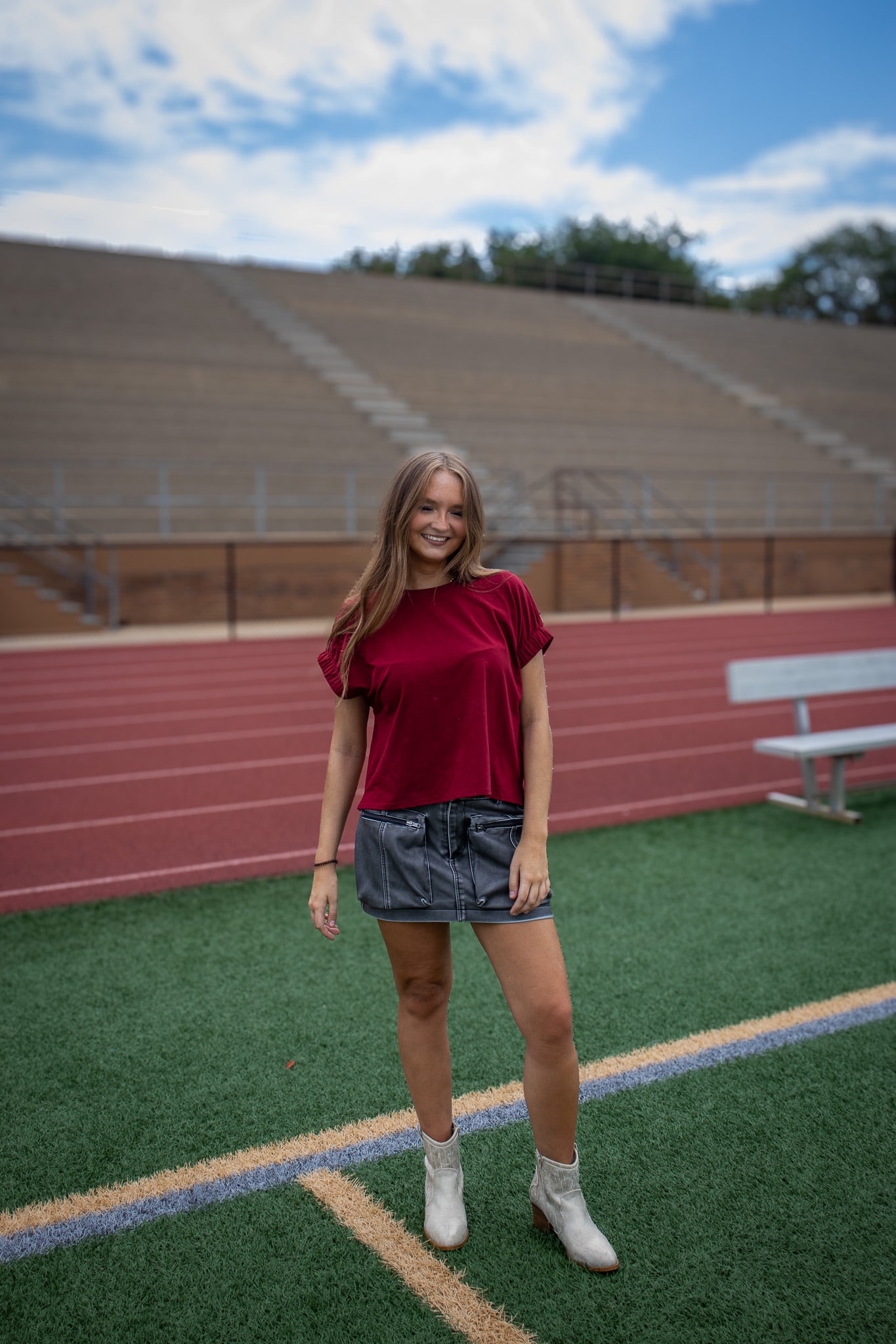 Vintage Faux Leather Cargo Mini Skirt