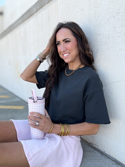 Cloud Soft Sweat Skort - SOFT PINK