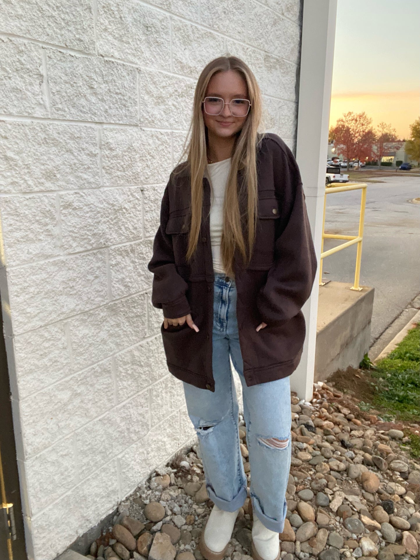 Charcoal Refined Fleece Jacket