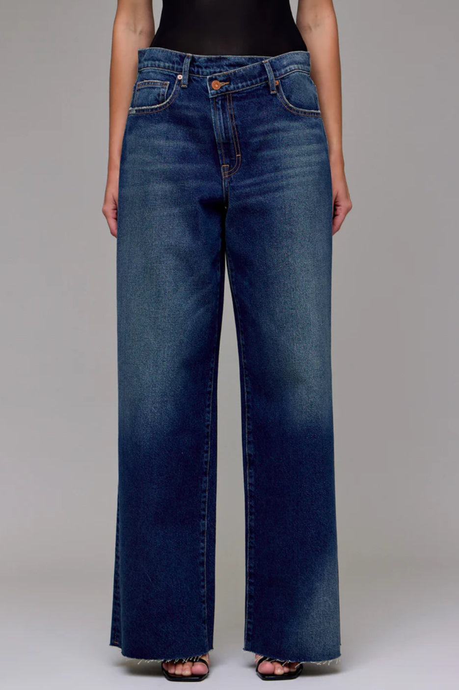 Hidden - Alyx Dark Wash Low Slung Crossover Baggy Jeans