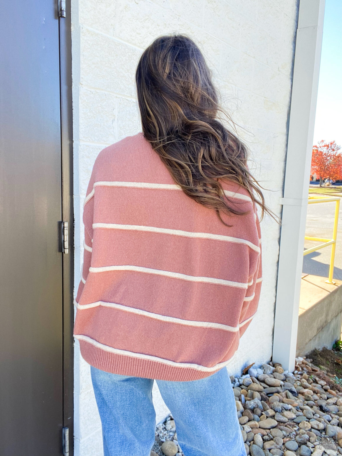 In My Lane Blush and Ivory Sweater