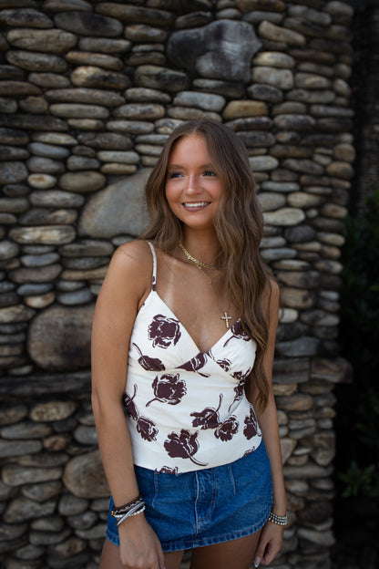 Free People - Susie Printed Top - BITTERSWEET COMBO