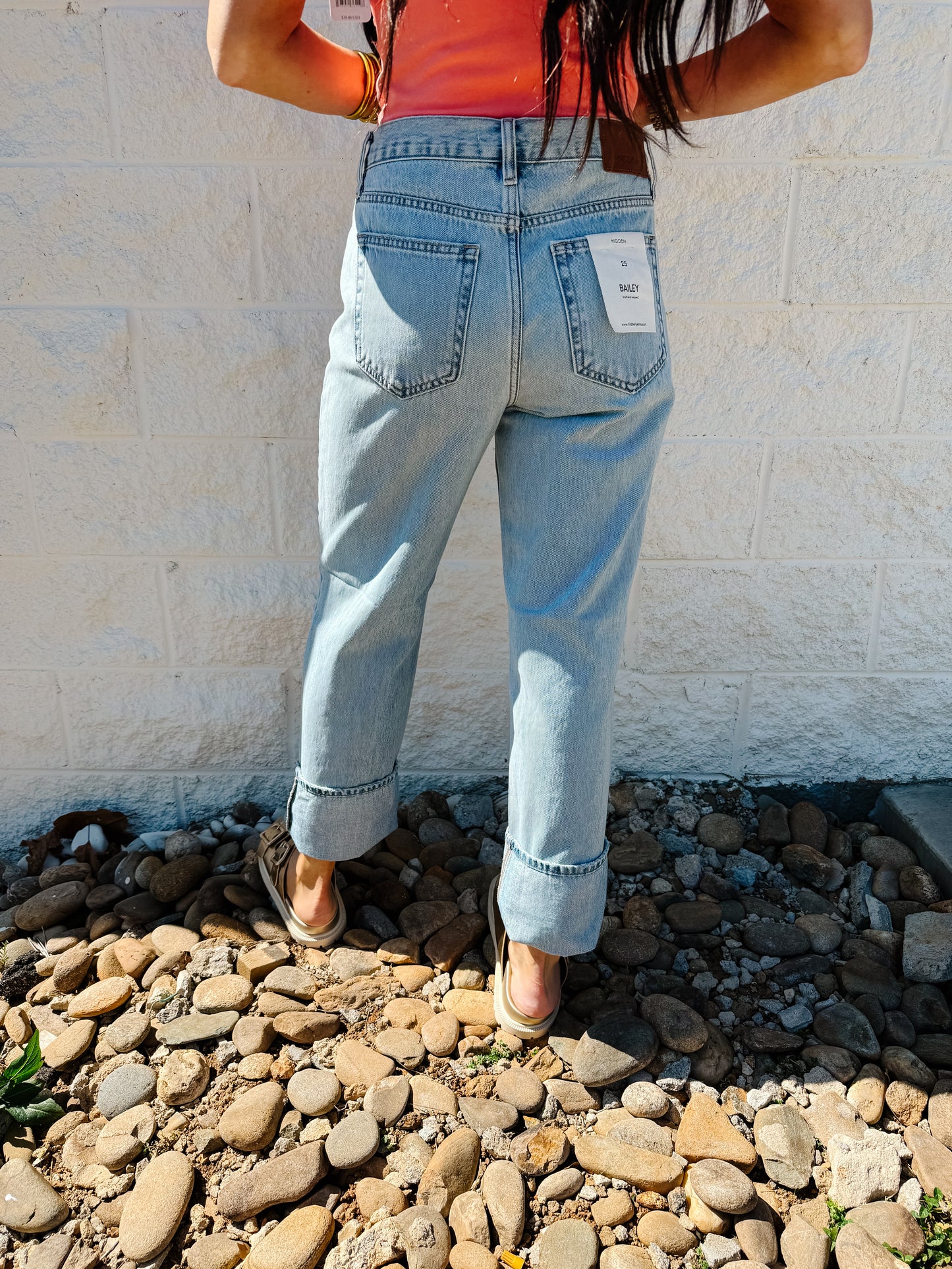 Hidden - BAILEY - Light Wash Relaxed Boyfriend Jean