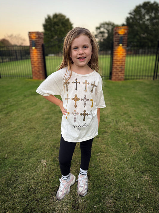 Surrender Cross Graphic Tee - KIDS