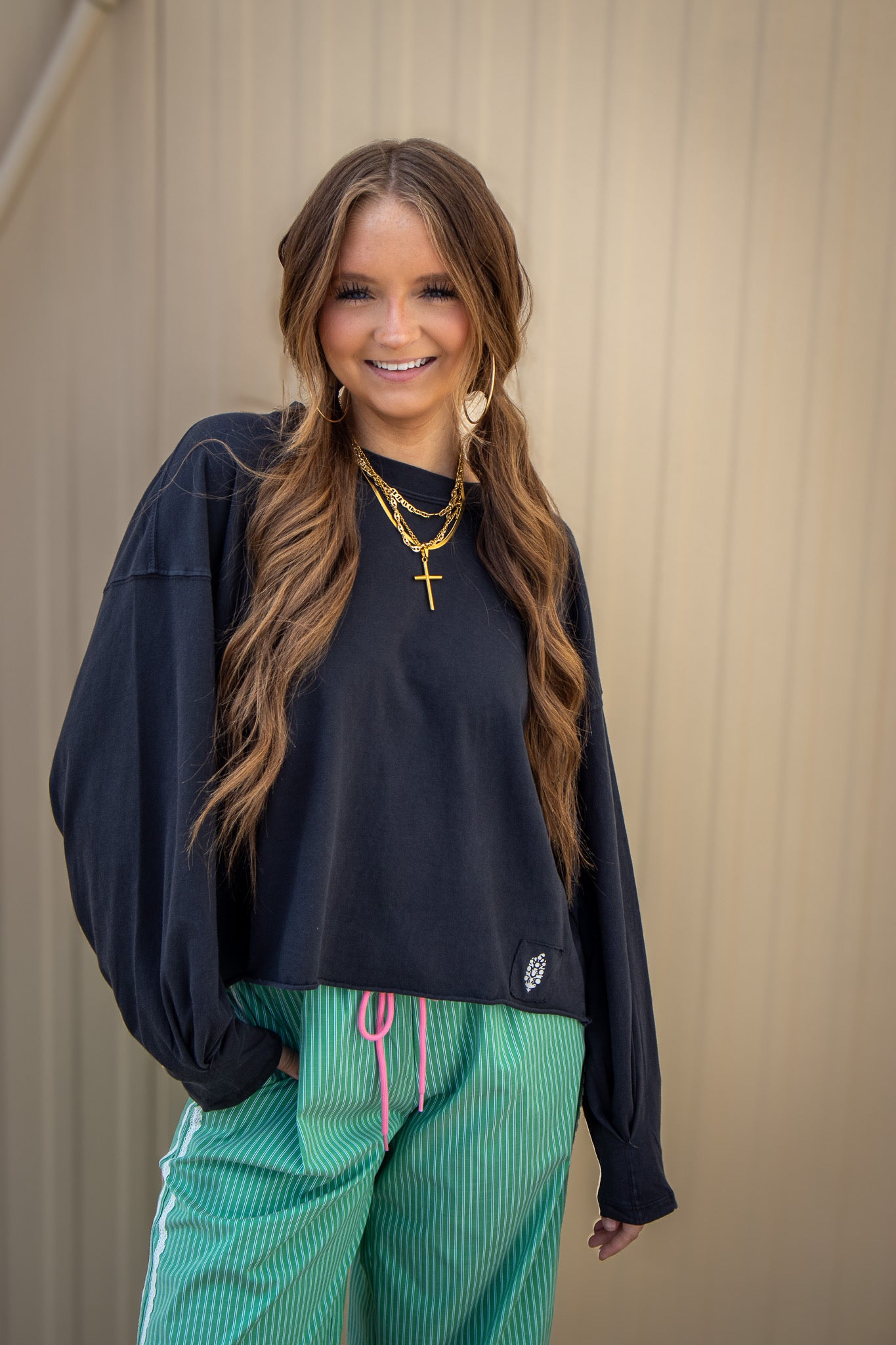 Free People - Inspire Layer Tee - BLACK