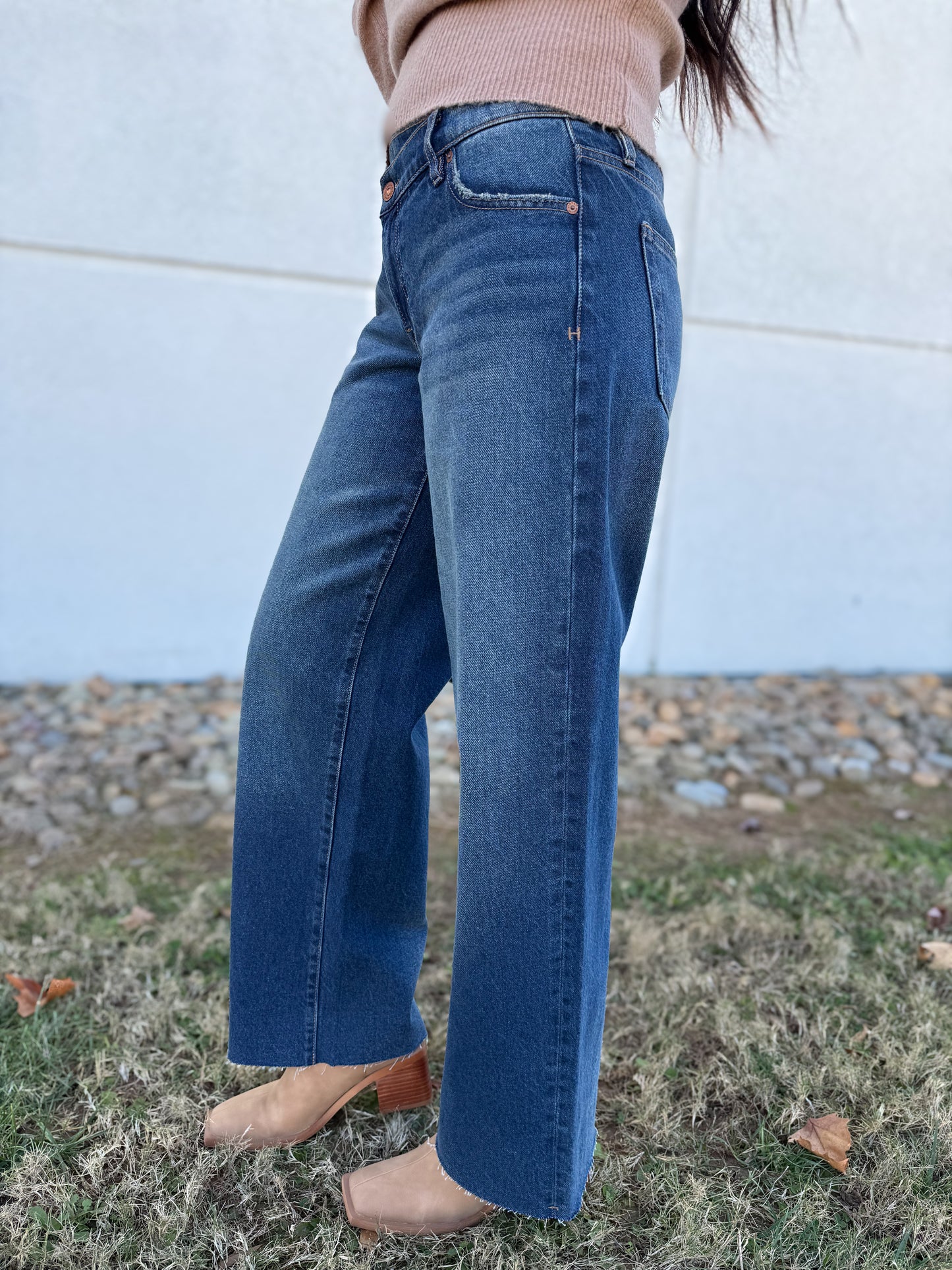 Hidden - Alyx Dark Wash Low Slung Crossover Baggy Jeans