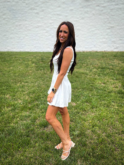 White Horizon Mini Dress