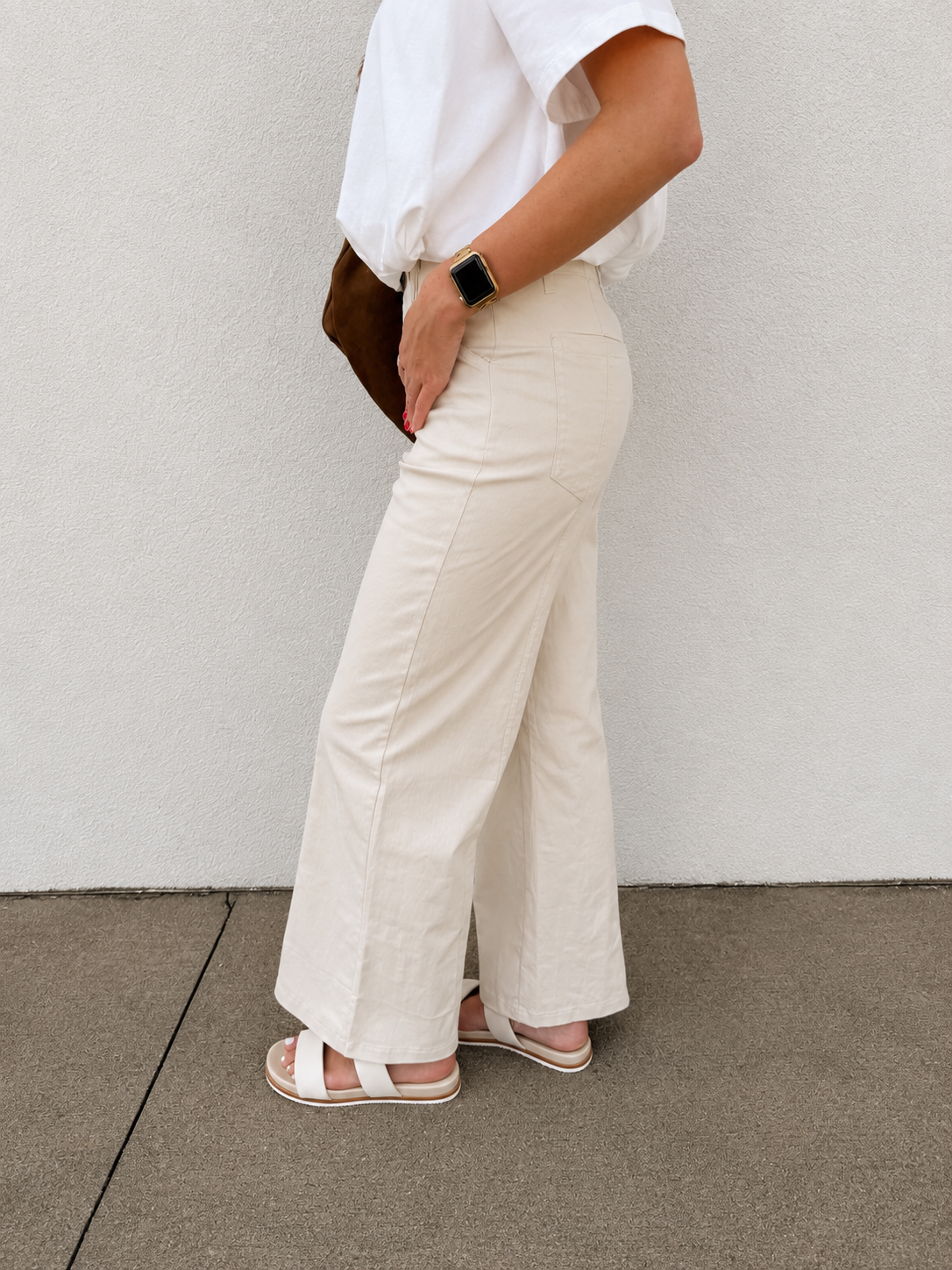 Perfect Pair High-Rise Wide Leg Cream Pants