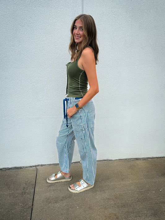Free People -Moxie Railroad Low-Slung Jeans - Railroad