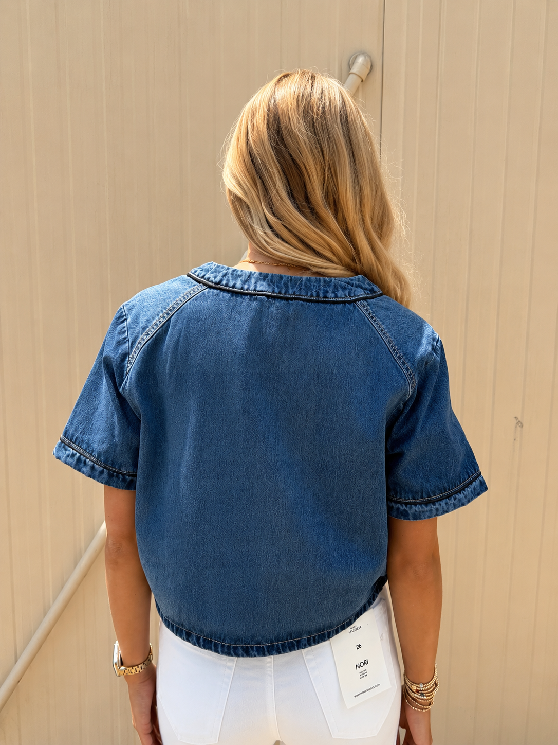 HIDDEN - Baseball Jersey Denim Shirt