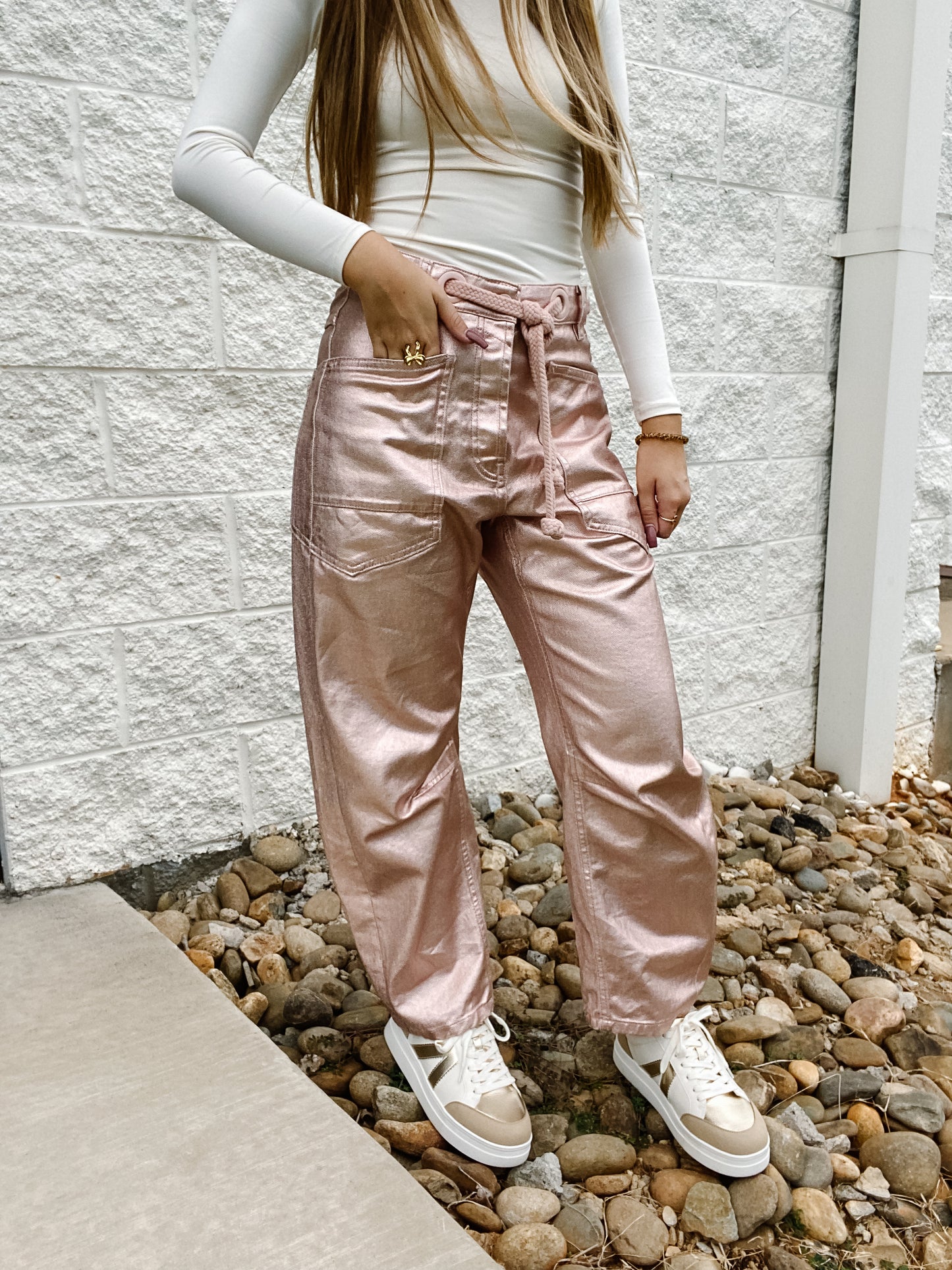 Free People - Moxie Metallic Low Slung