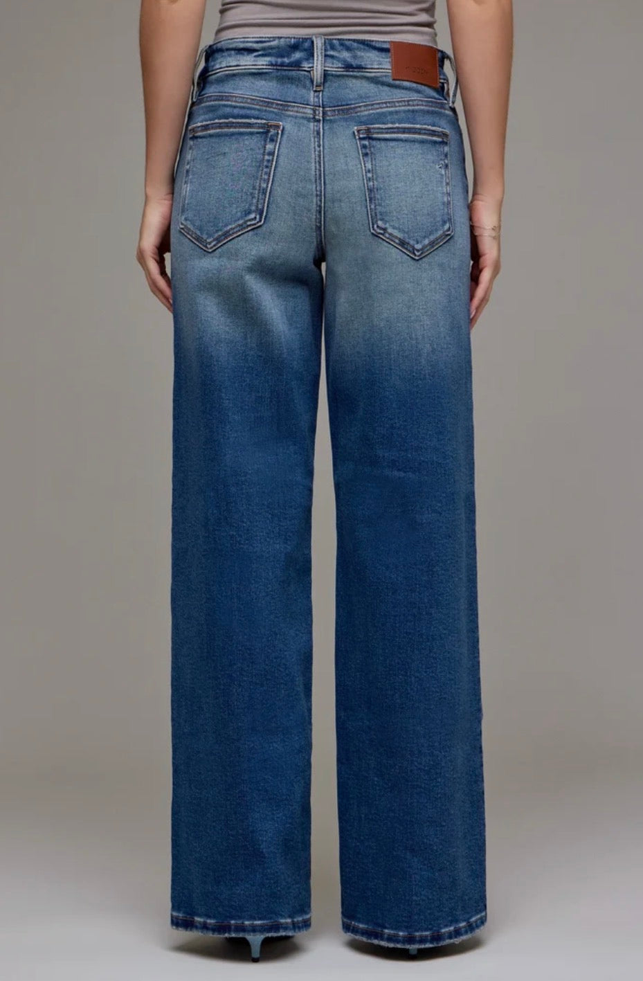 Hidden - Logan Dark Vintage Wash Mid Rise Dad Jeans