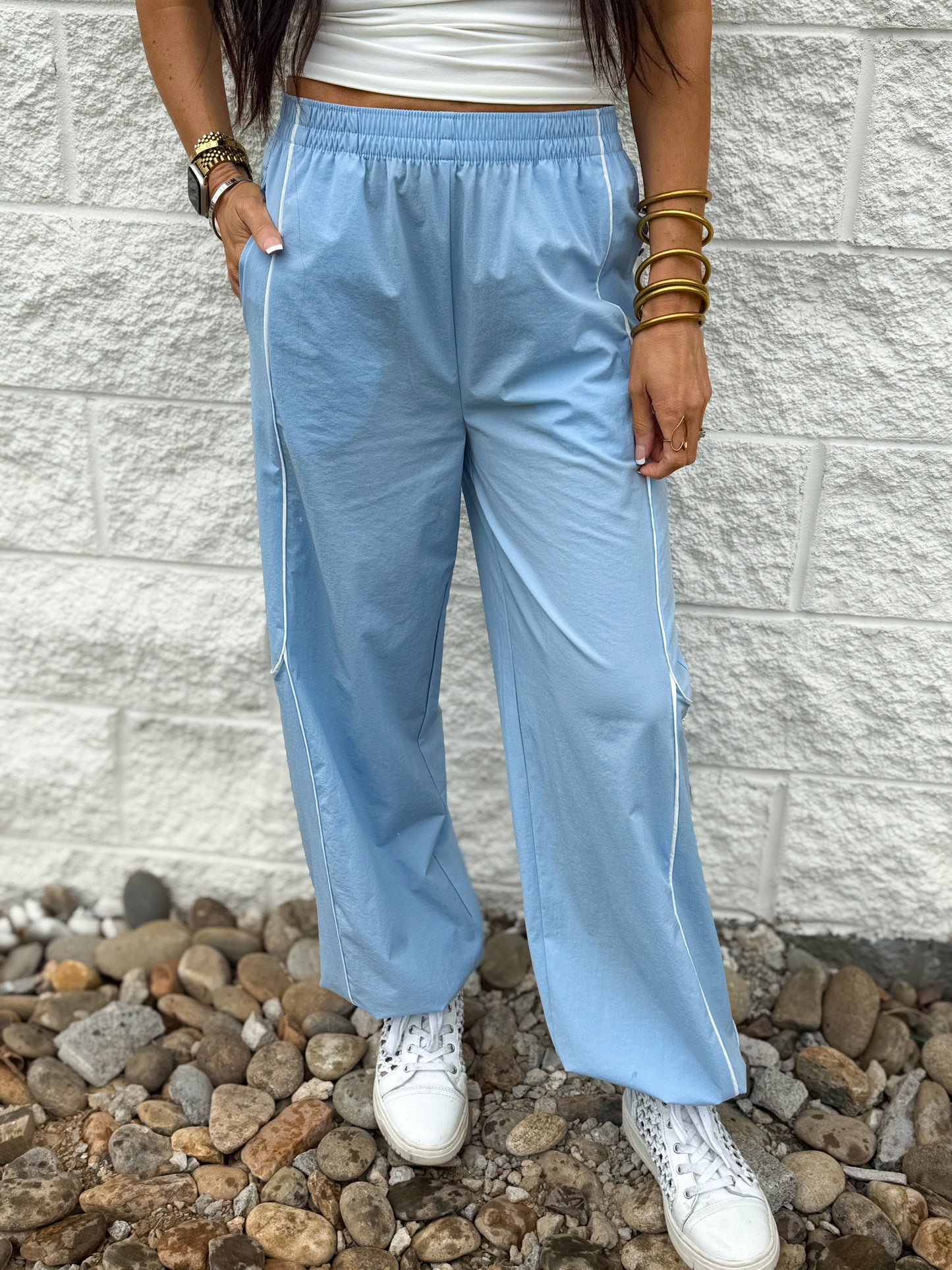 Glacier Motion Blue Track Pants