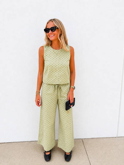Pistachio Polka Dot Two Piece Set
