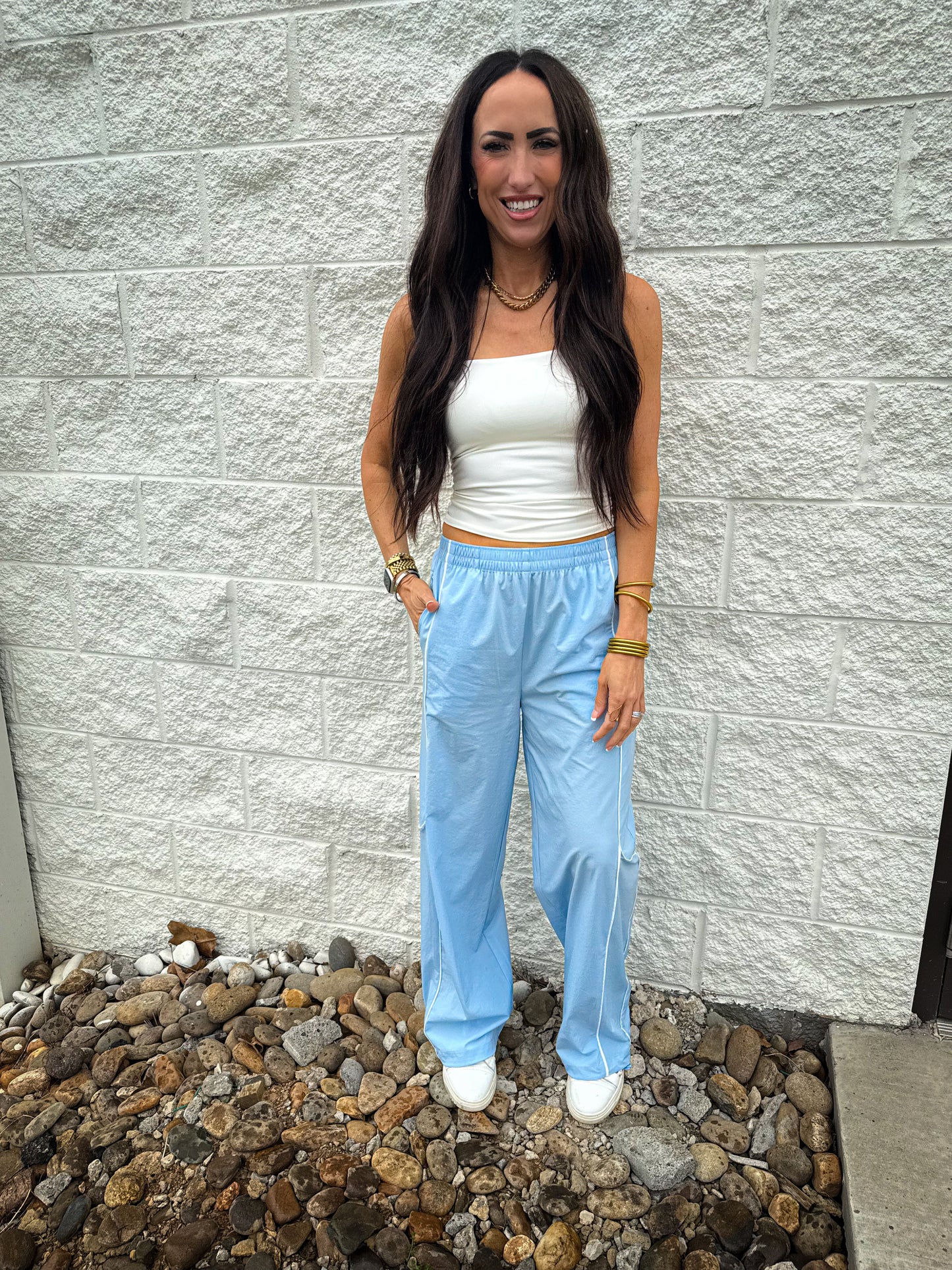 Glacier Motion Blue Track Pants