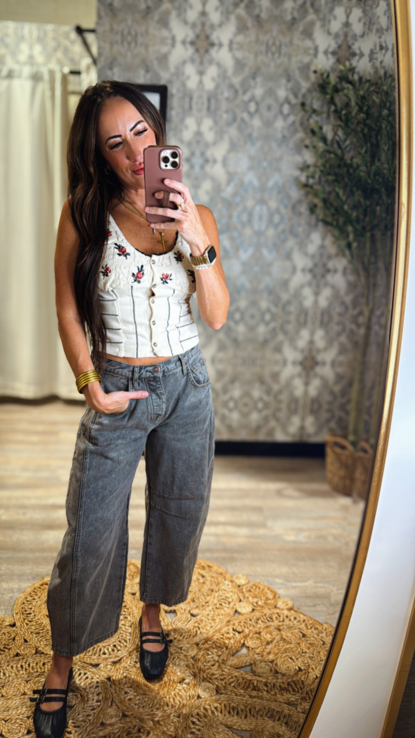 Free People - Rose Bud Knit Top - IVORY COMBO