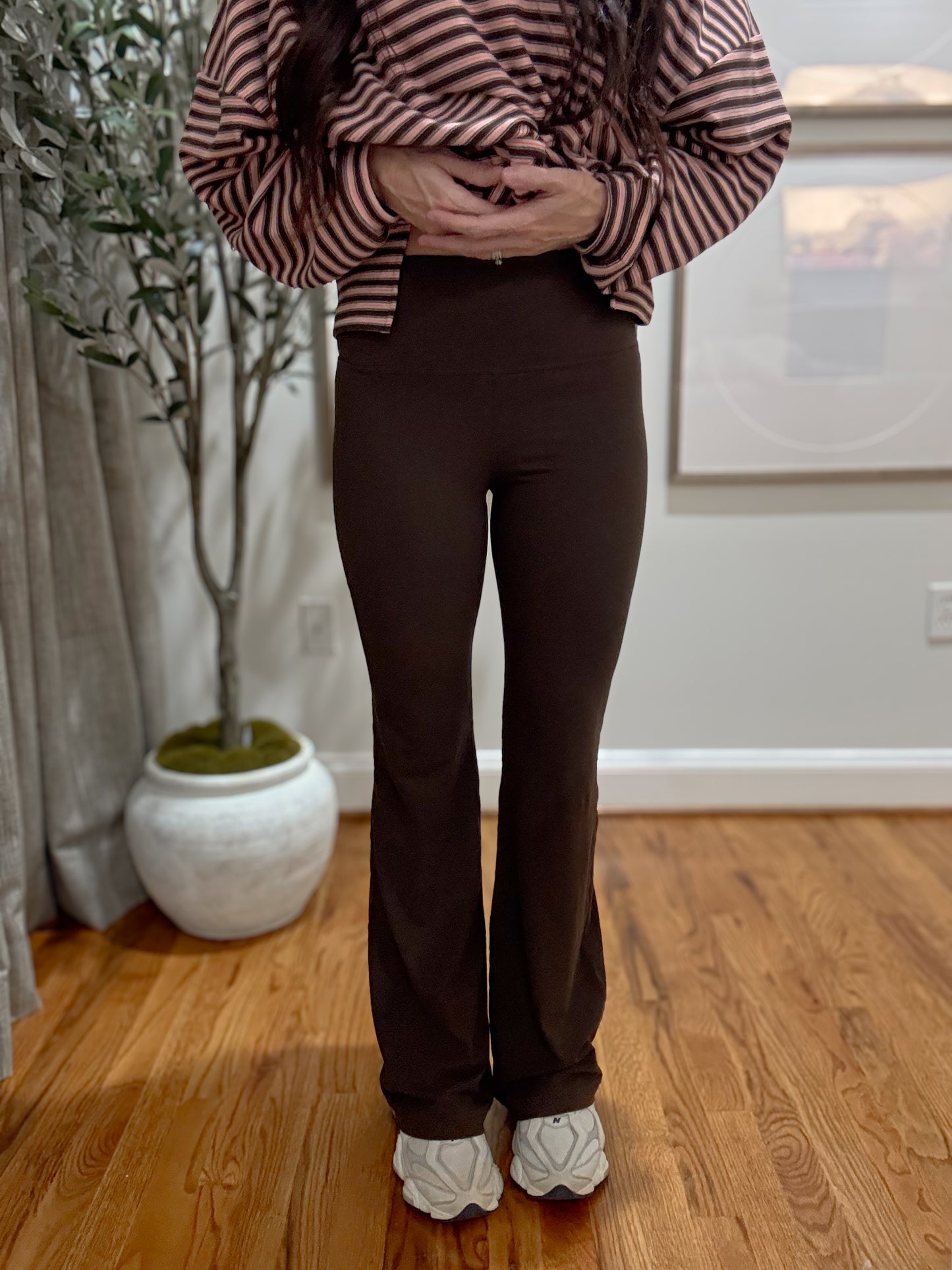 chocolate brown butter soft flare leggings