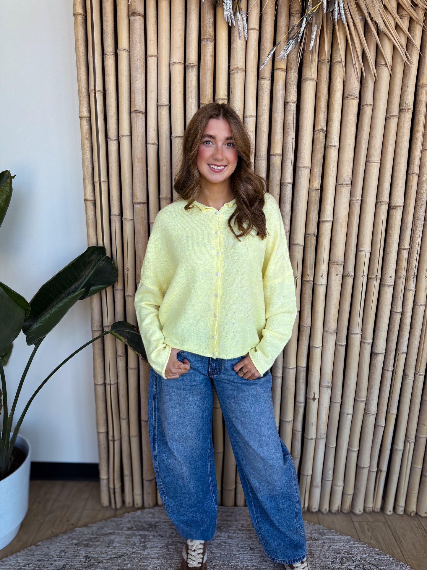 Warm And Cozy Cardigan - BUTTER YELLOW