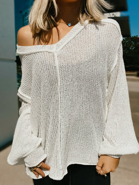 Pure White Sweater Top