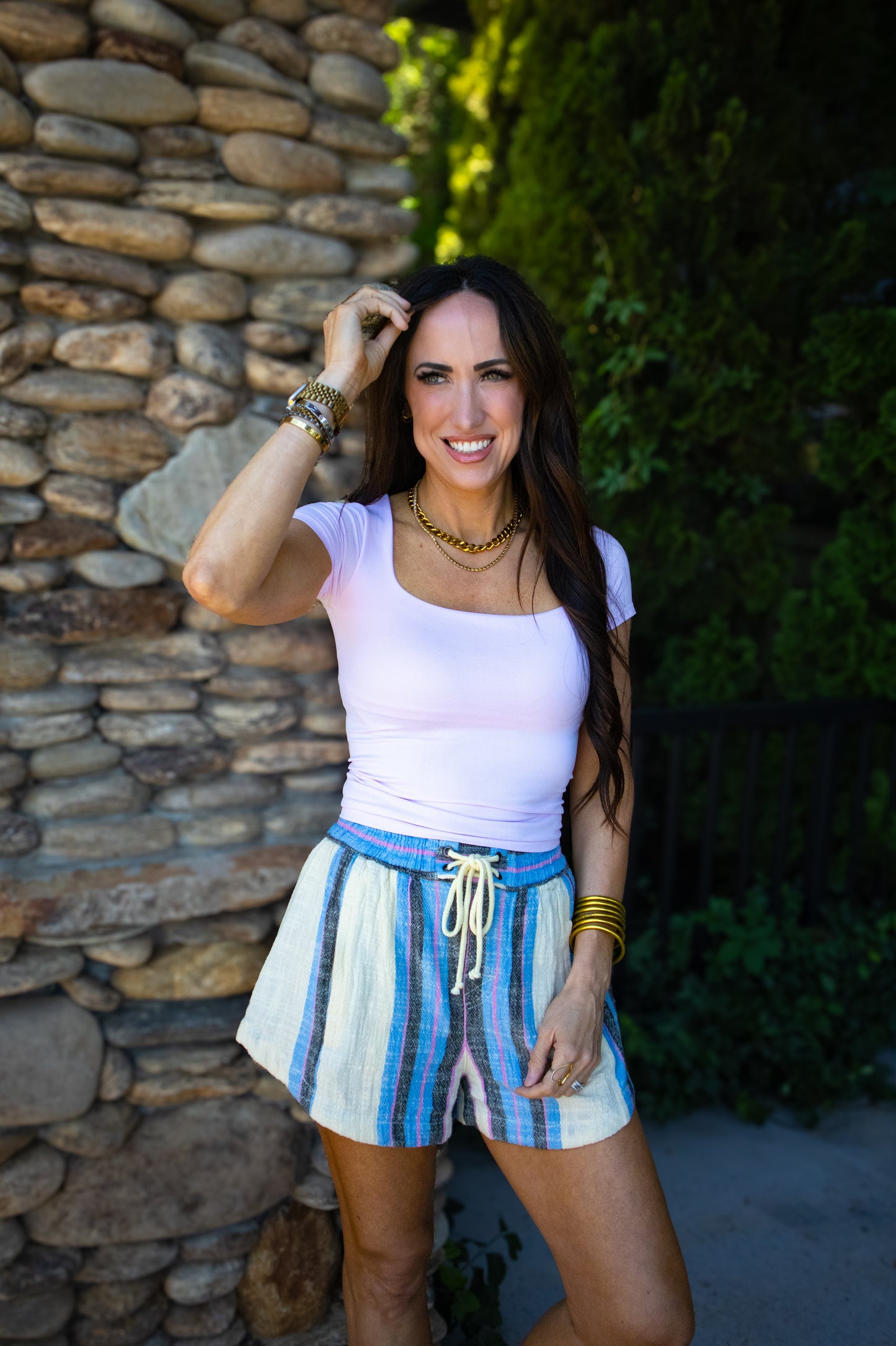 Free People - Kalli Board Shorts - SAND COMBO